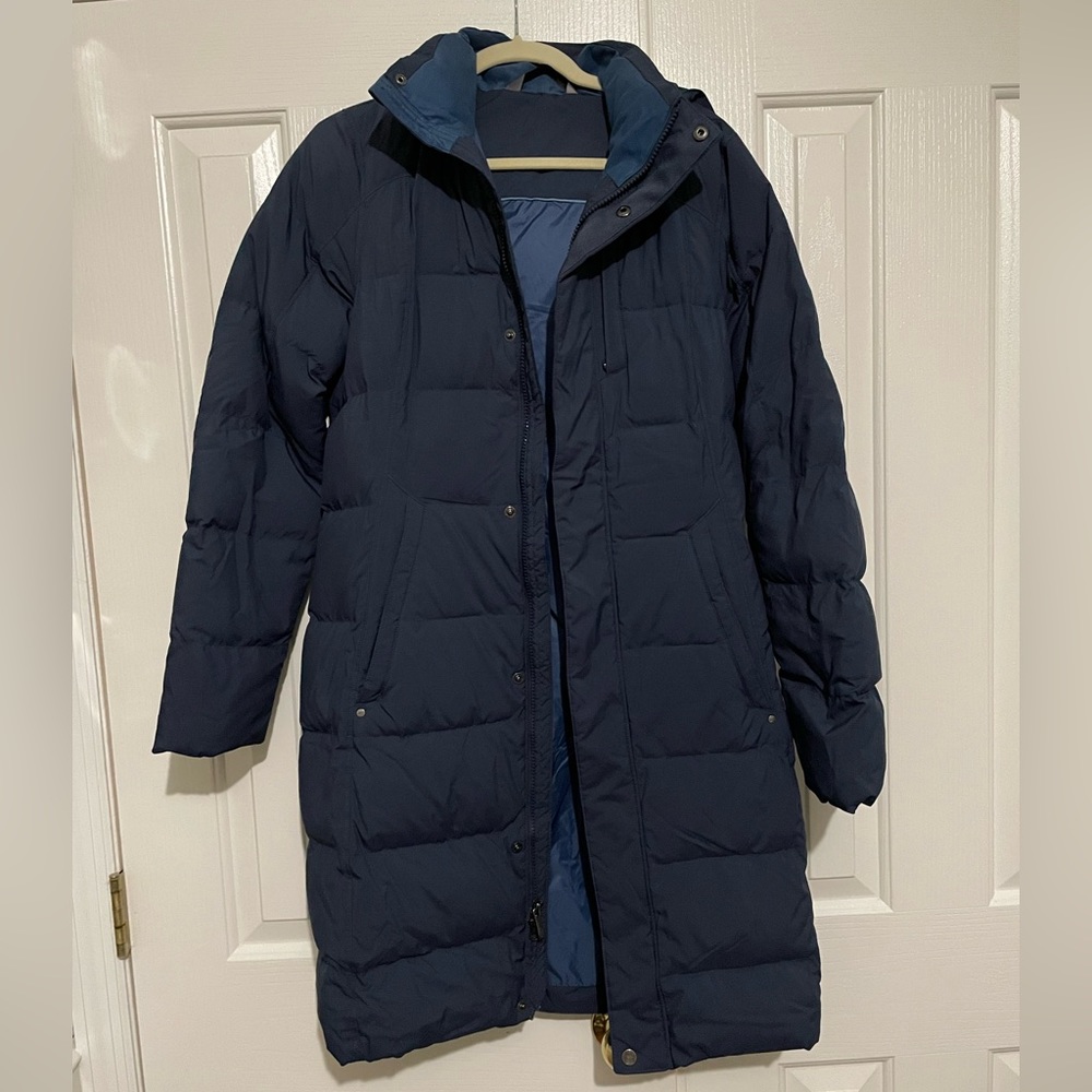 Navy Down REI Long Parka